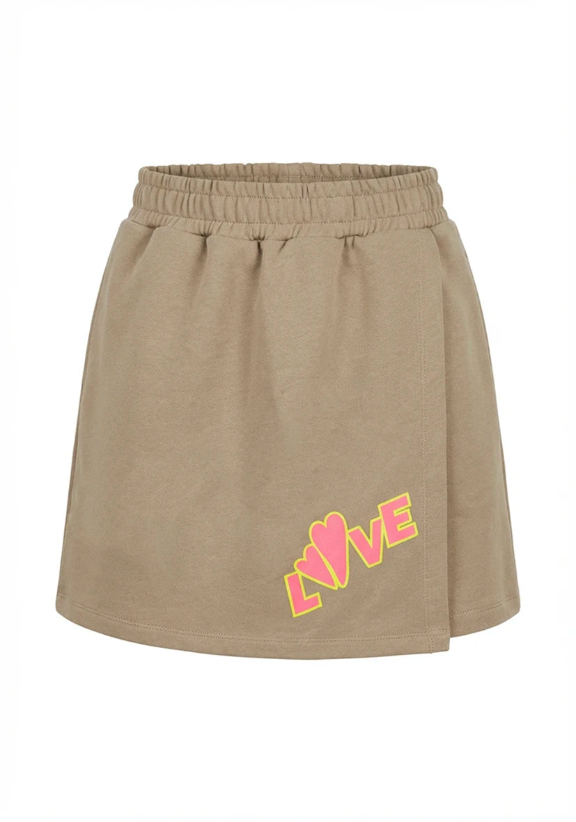 Sweatskort Love - sand