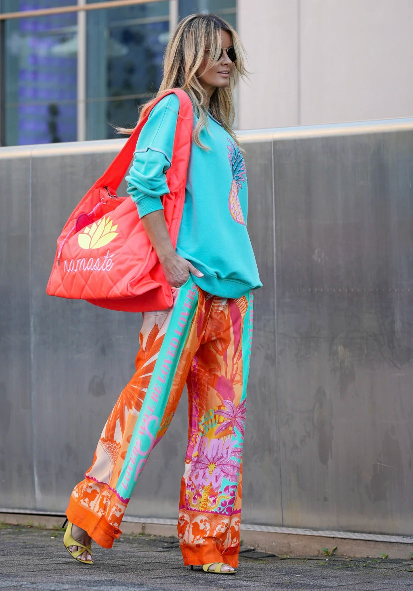 Pants Orange Palm