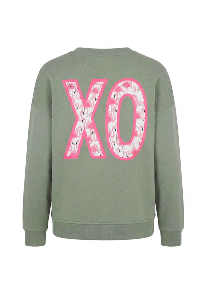 Roundneck XO Paillette - almond