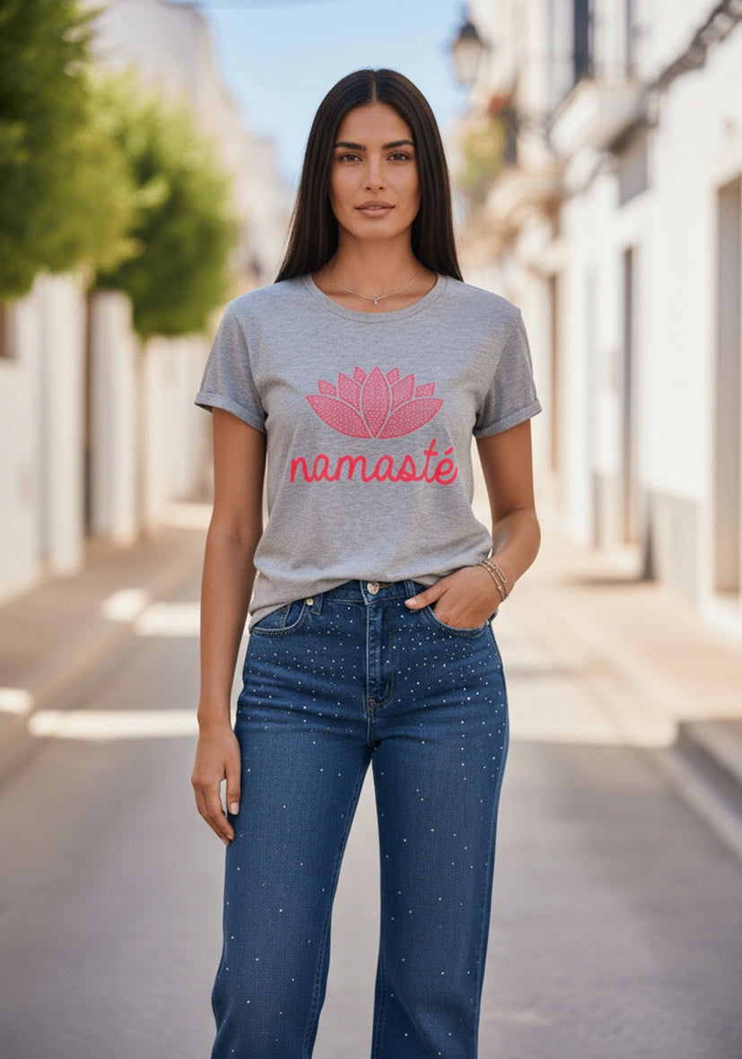 T-Shirt Namasté Peace - grey