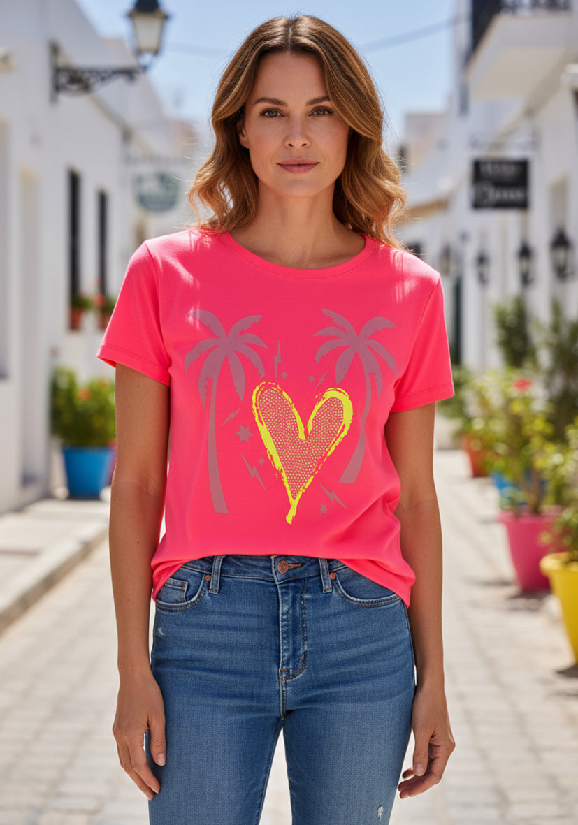 T-Shirt Roundneck Palm Heart