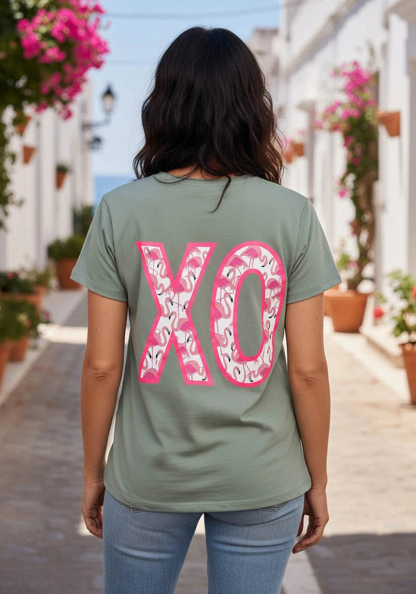 T-Shirt Roundneck XO Snake - almond