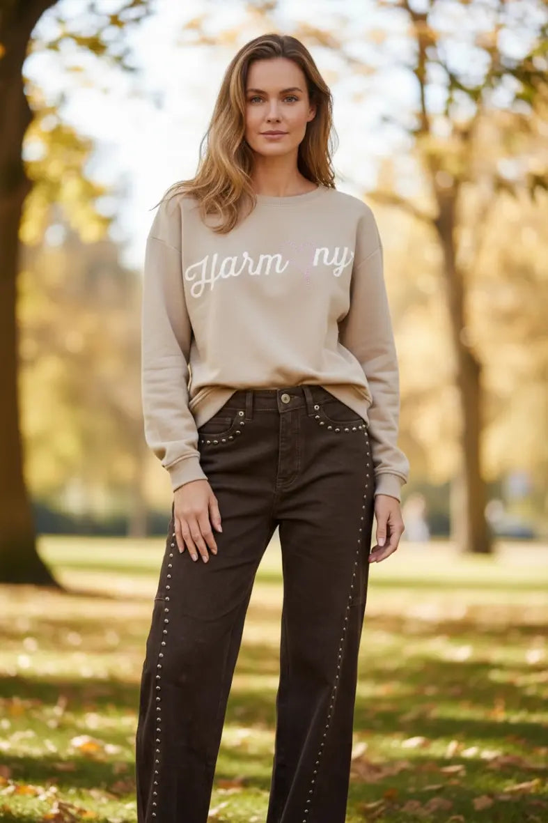 Ballon Jeans Studs - chocolate