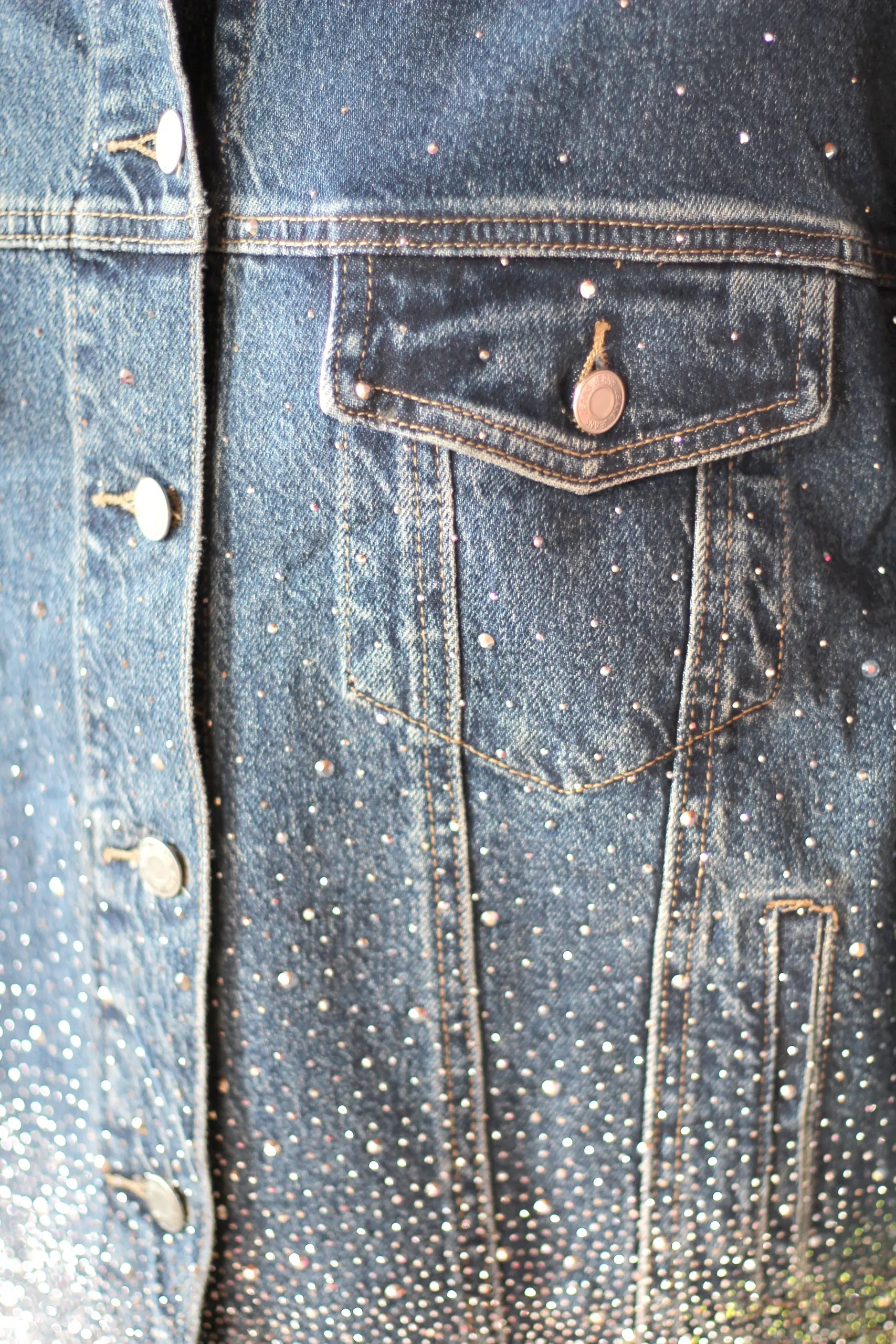 Jeans Jacket Glitter - blue