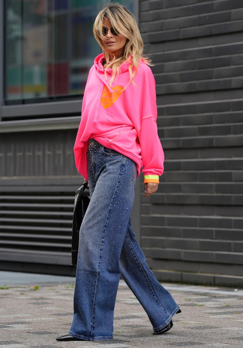 Jeans Straight Strass Rain
