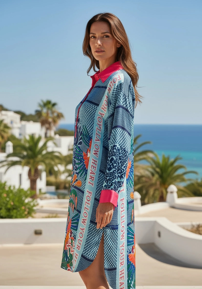 Dress Short Blue Pali Flair