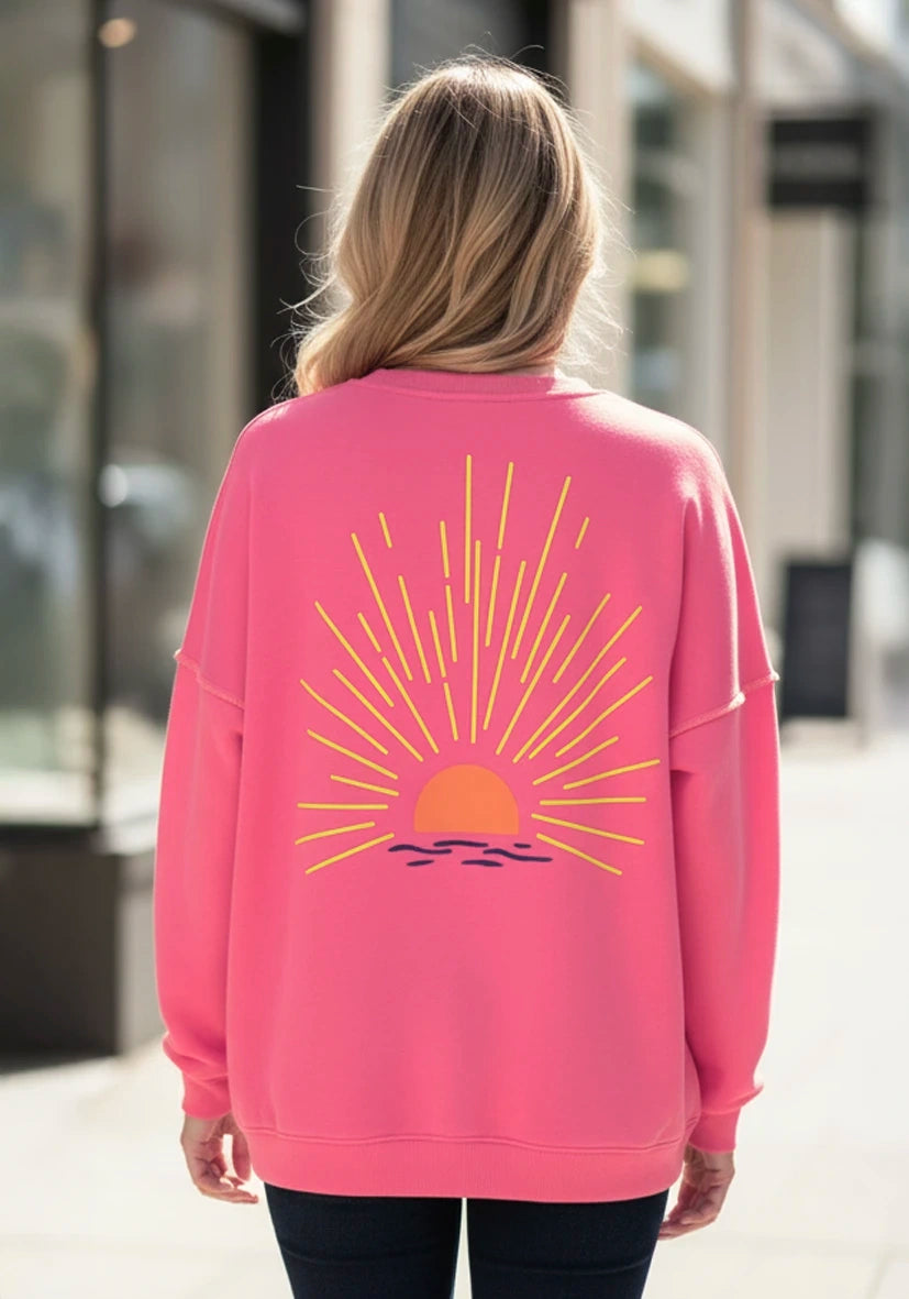 Roundneck Sunrise - neonpink