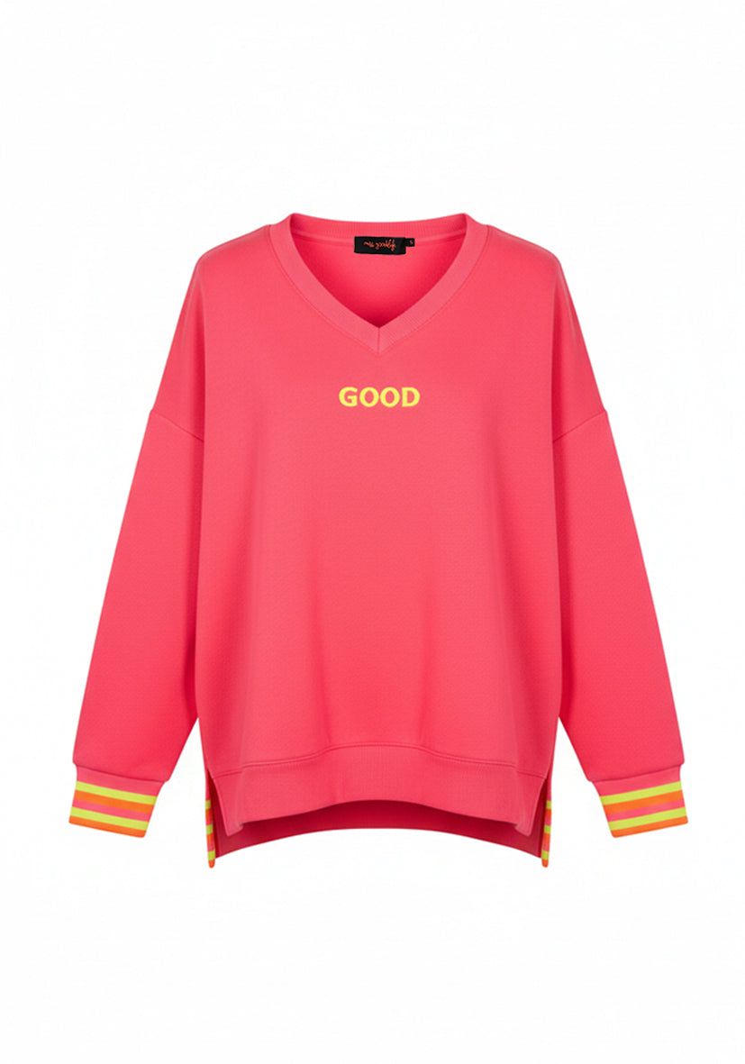 V-Neck Aloha - neon pink