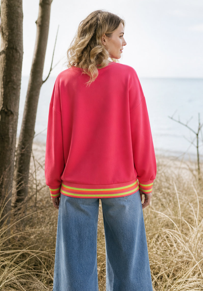 V-Neck Aloha - neon pink