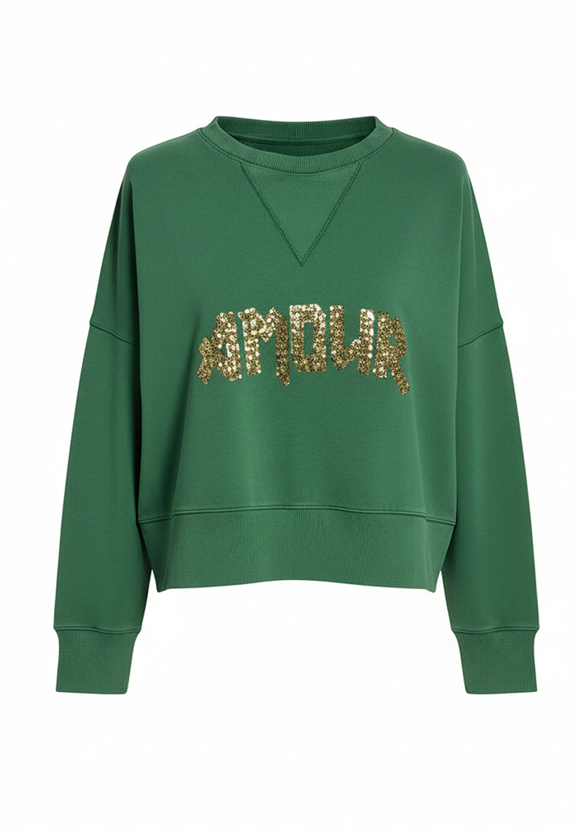 Roundneck Sparkling Amour - grün