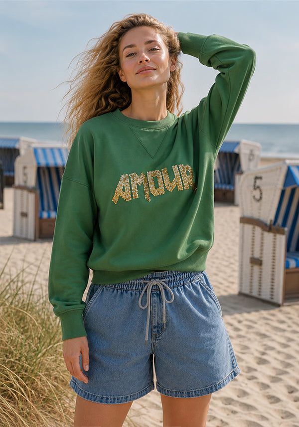 Roundneck Sparkling Amour - grün
