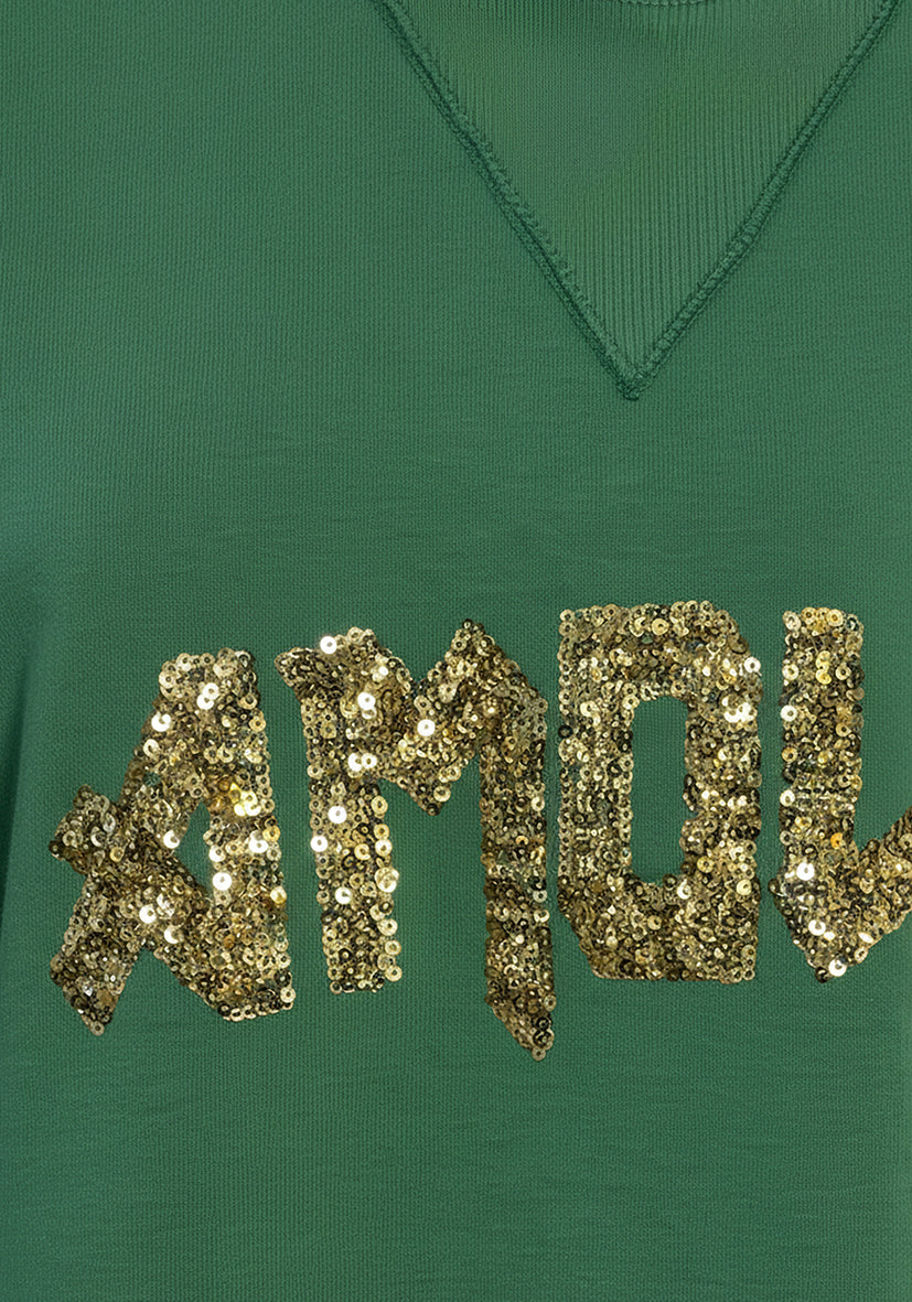 Roundneck Sparkling Amour - grün
