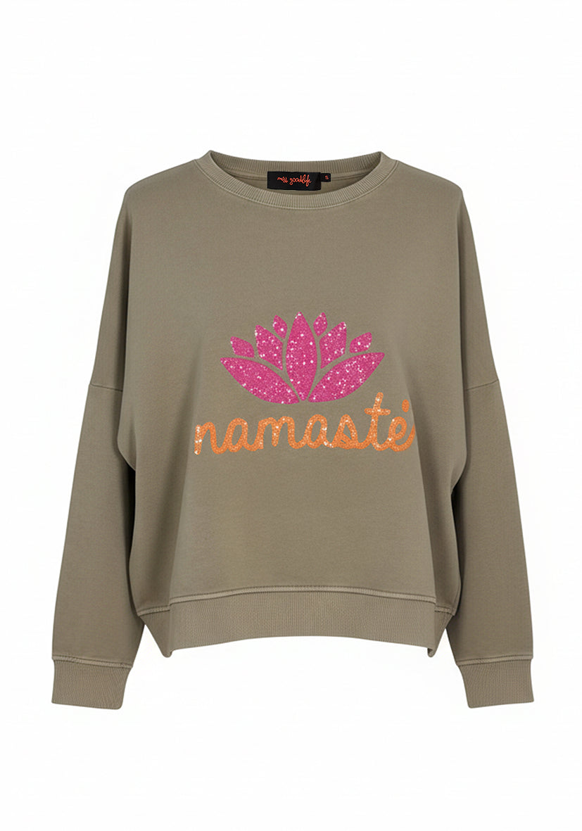 Roundneck Namasté Glitter - sand