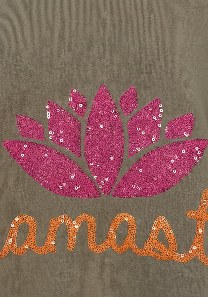 Roundneck Namasté Glitter - sand