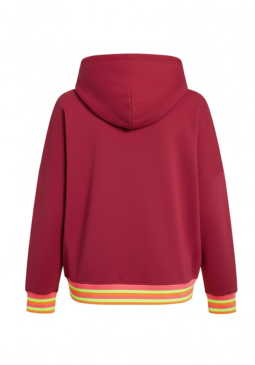 Hoodie Namasté Glitter - red