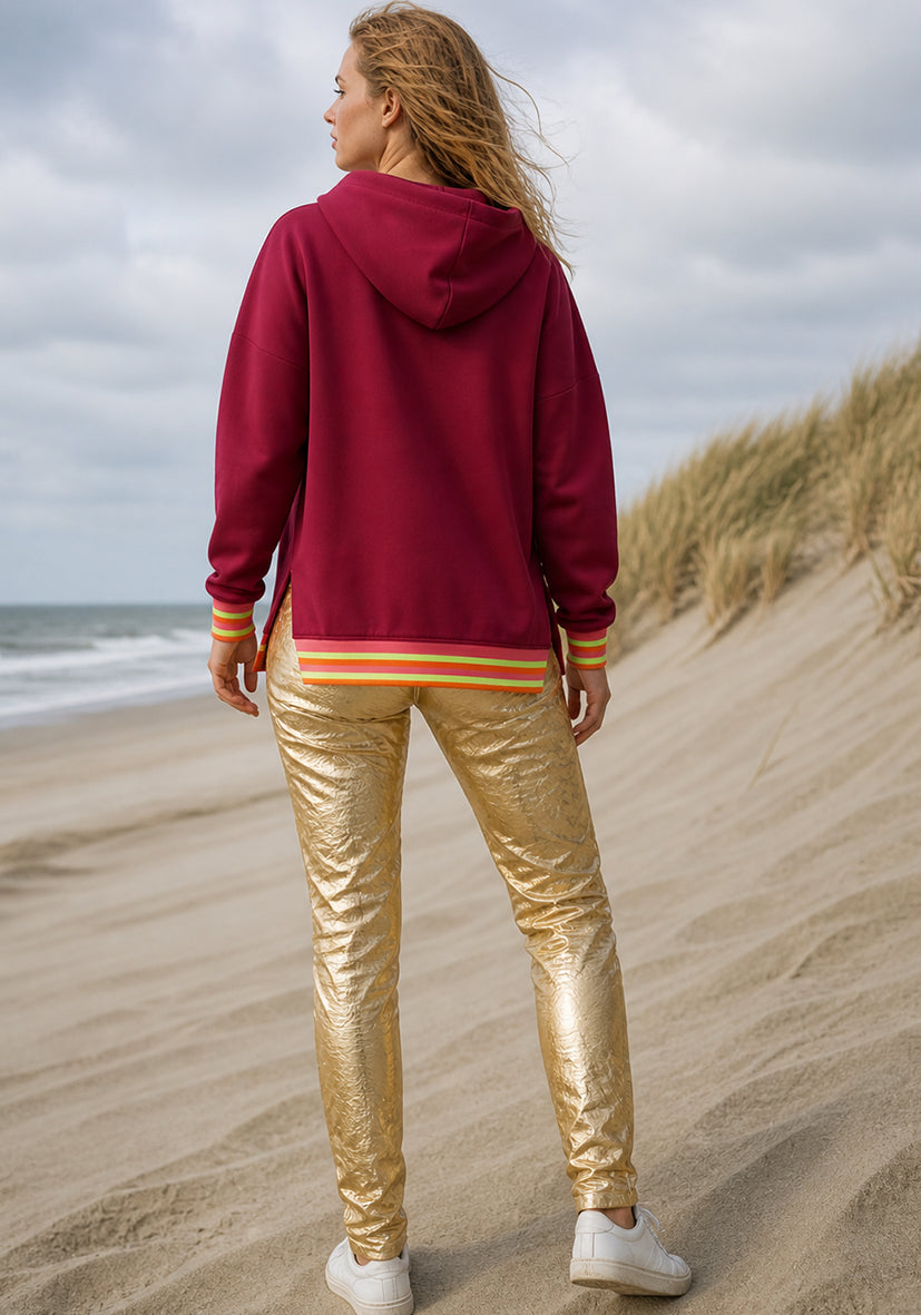 Hoodie Namasté Glitter - red