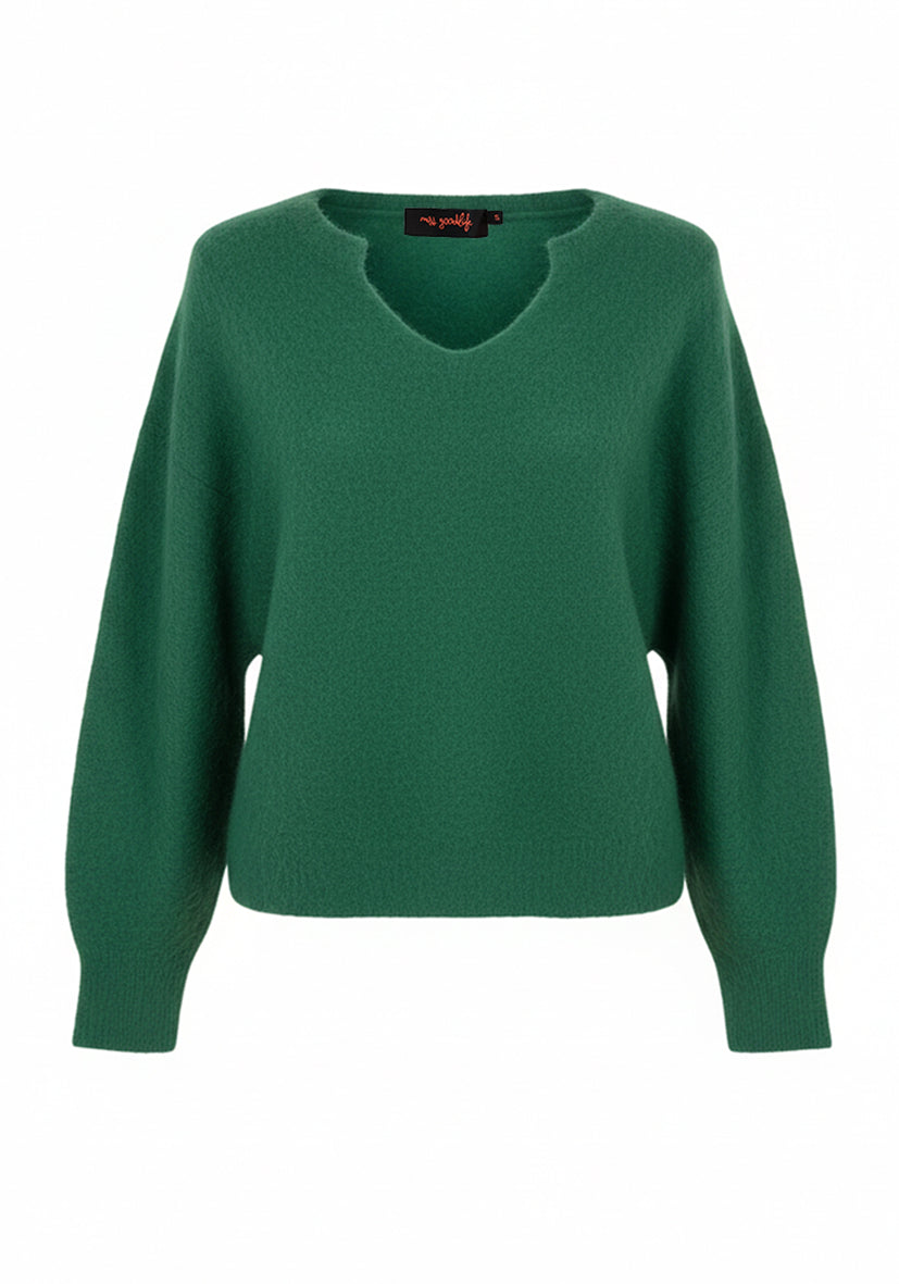 Split Crew Neck Pullover