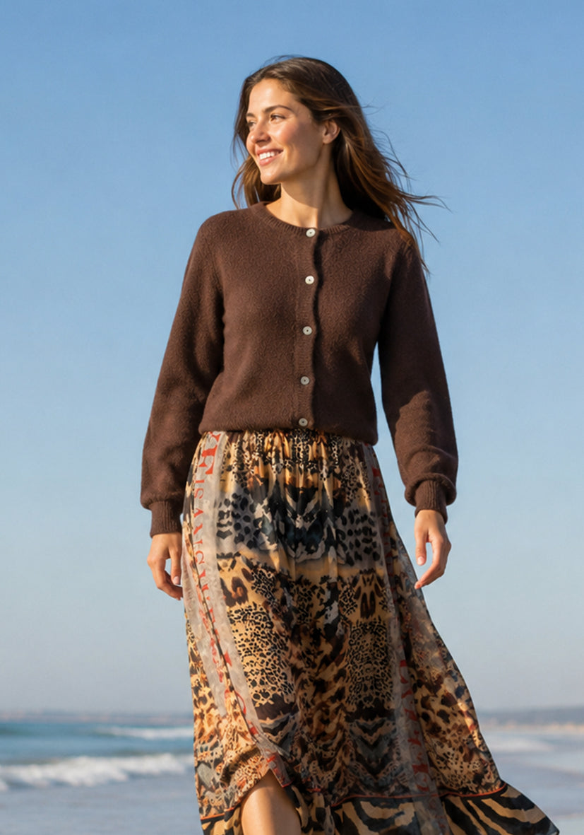 Cardigan Button Up - braun
