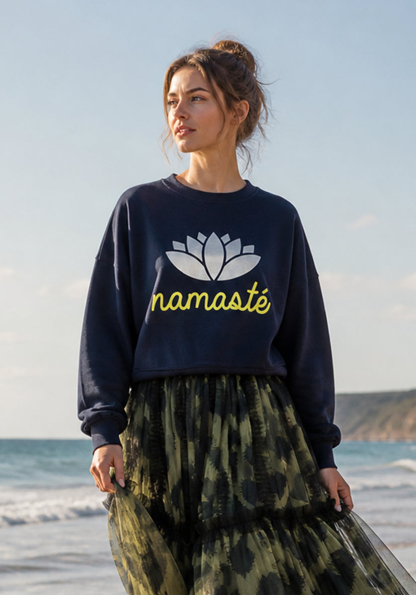 Roundneck Namasté - schwarz