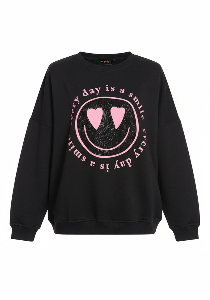 Roundneck Everday is a smile - black