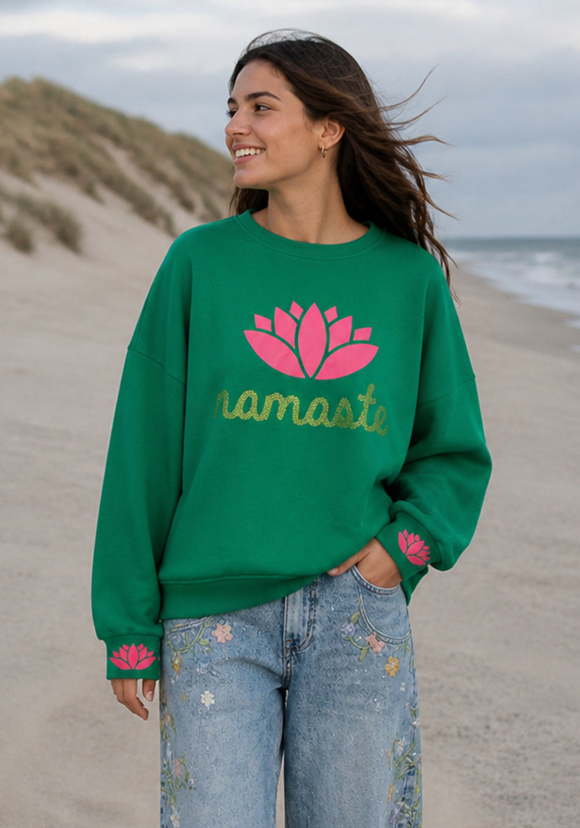 Roundneck Namasté - grün