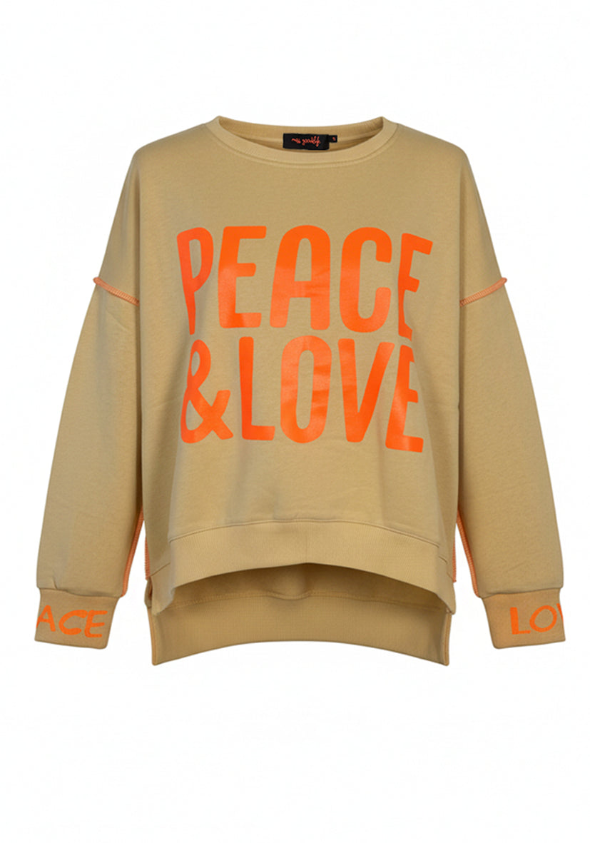 Roundneck Peace&Love - sand