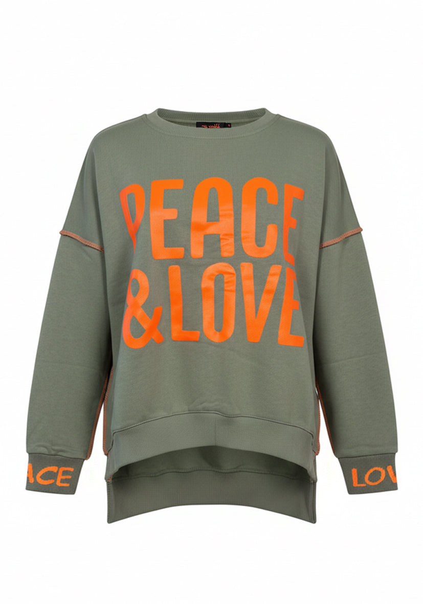 Roundneck Peace & Love - almond