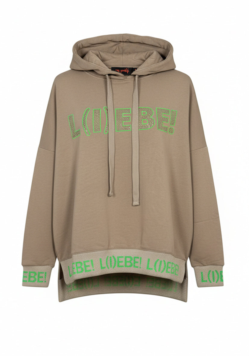 Hoodie L(I)EBE - sand