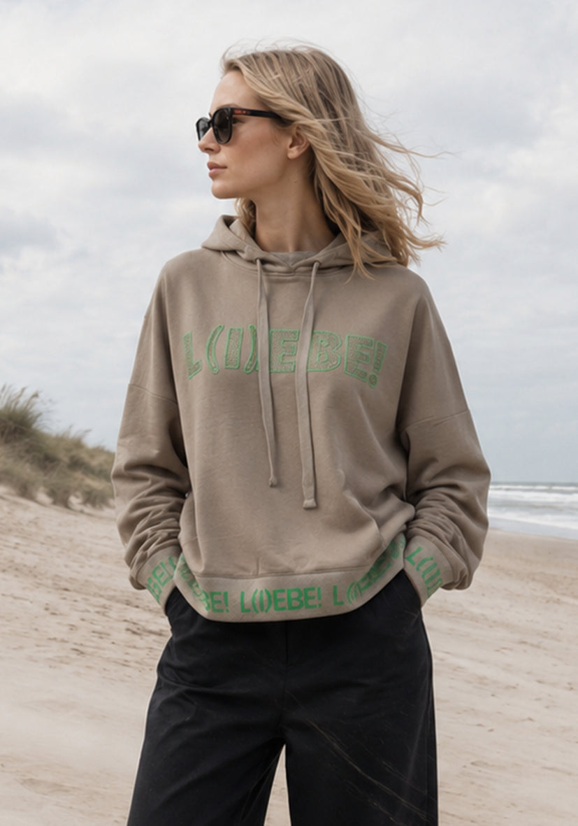 Hoodie L(I)EBE - sand