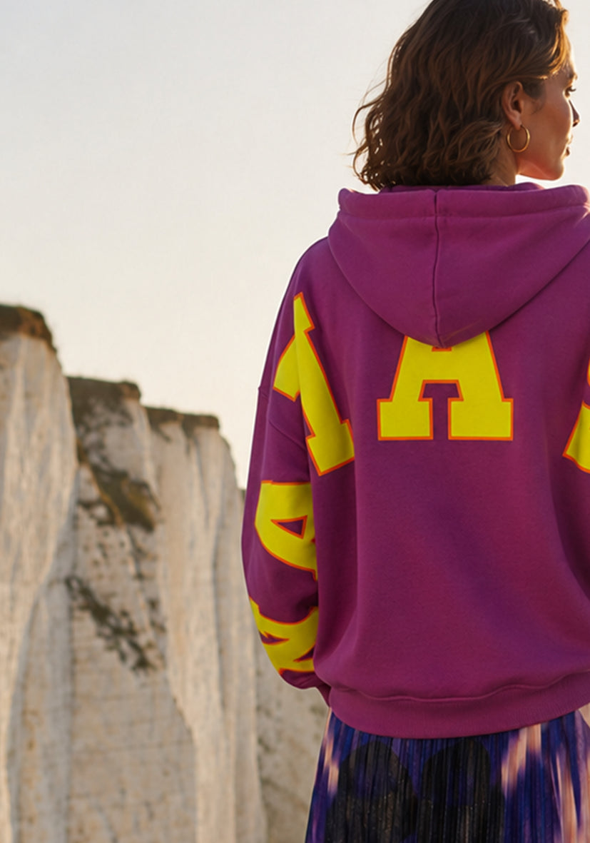 Sudadera con capucha Me and You - crema