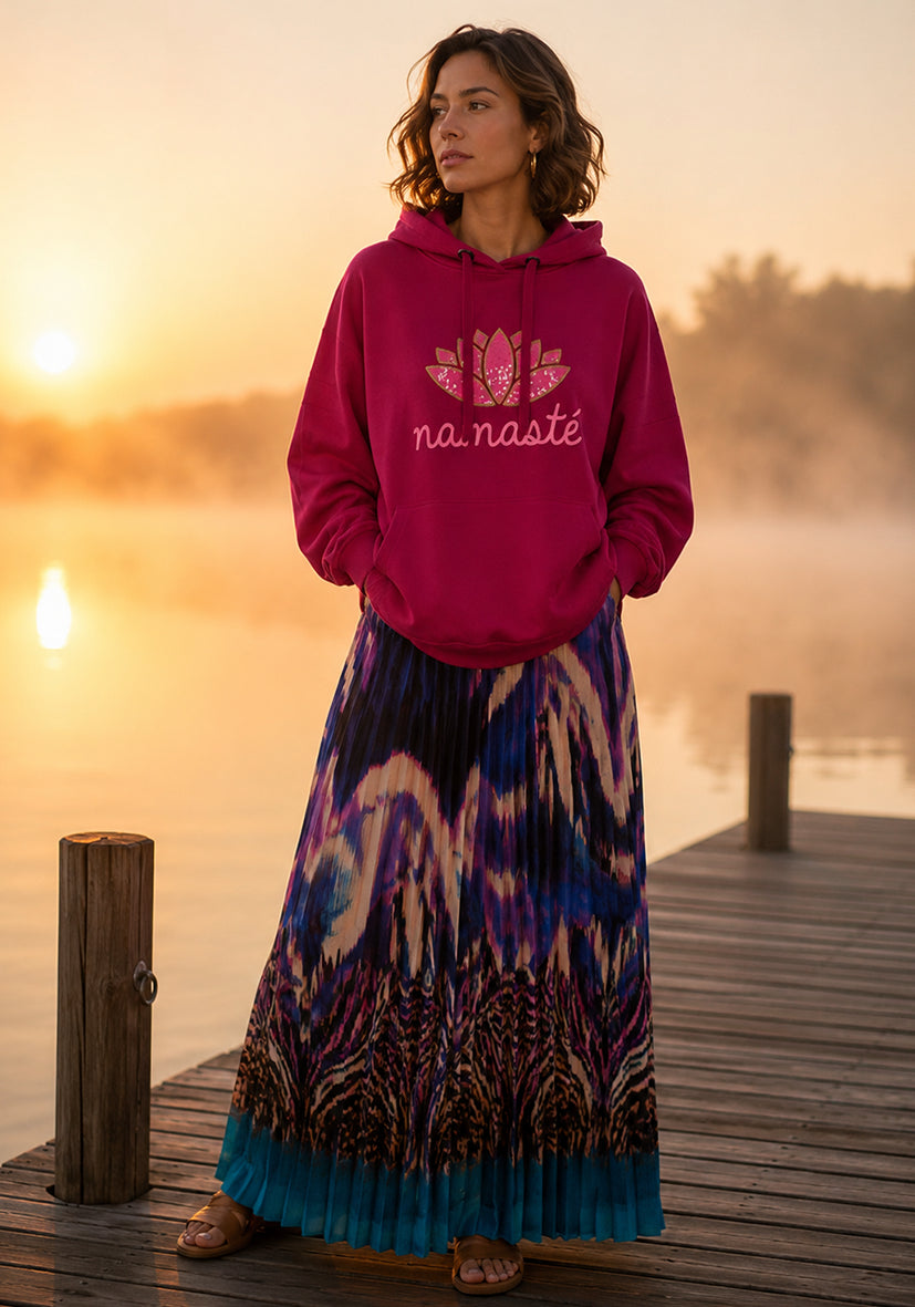 Hoodie Namasté - bordeaux