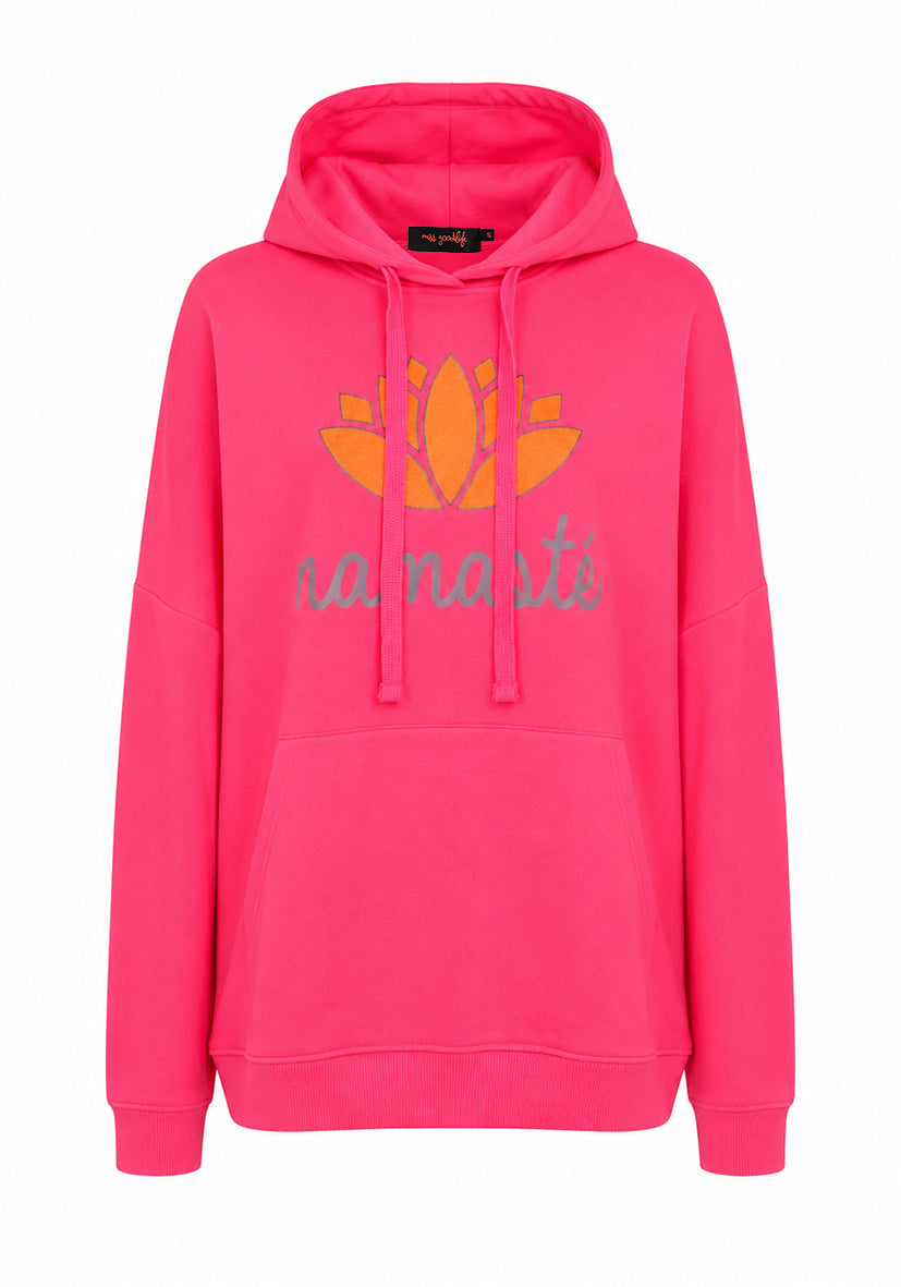 Hoodie Namasté - neonpink