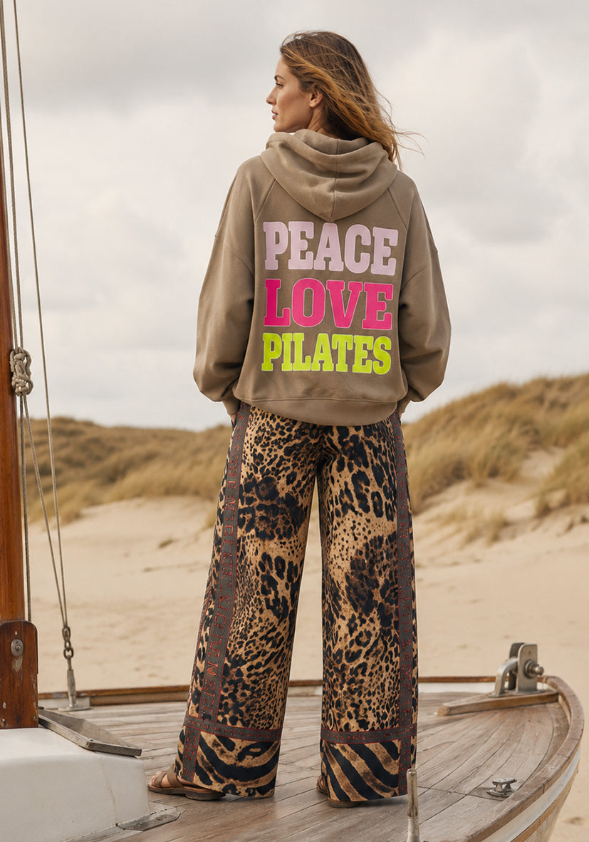 Hoodie Wide Pilates Peace  - sand