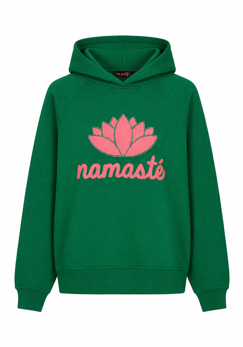 Hoodie Wide Namasté - grün