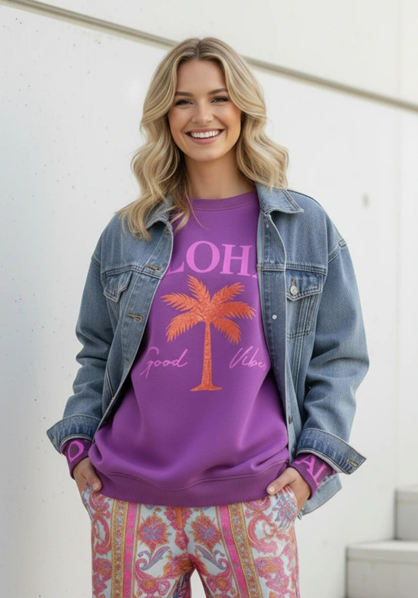Jeans Jacket Palmtrees