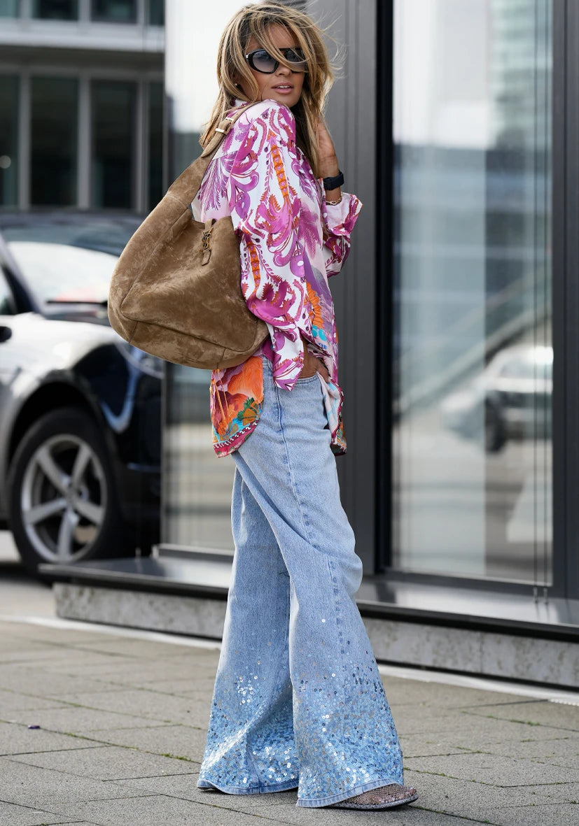 Jeans Sequin Rain