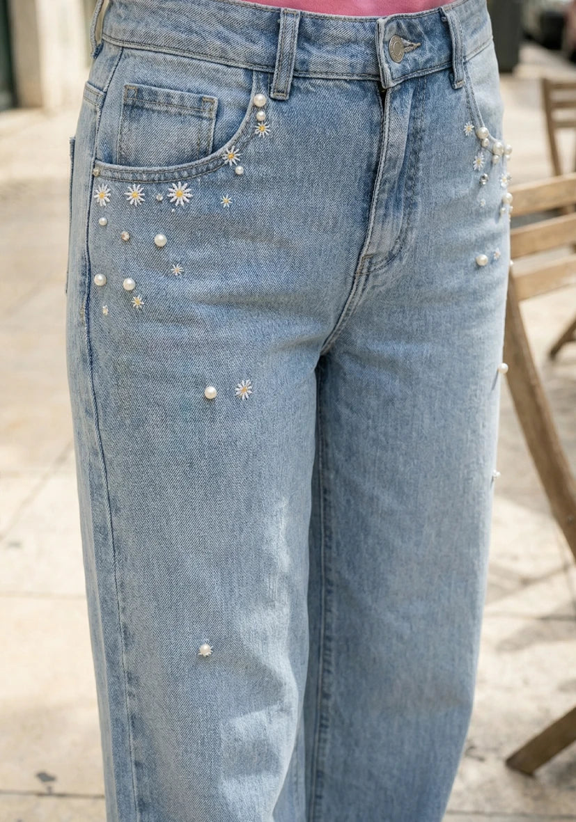 Jeans Pearly Daisies