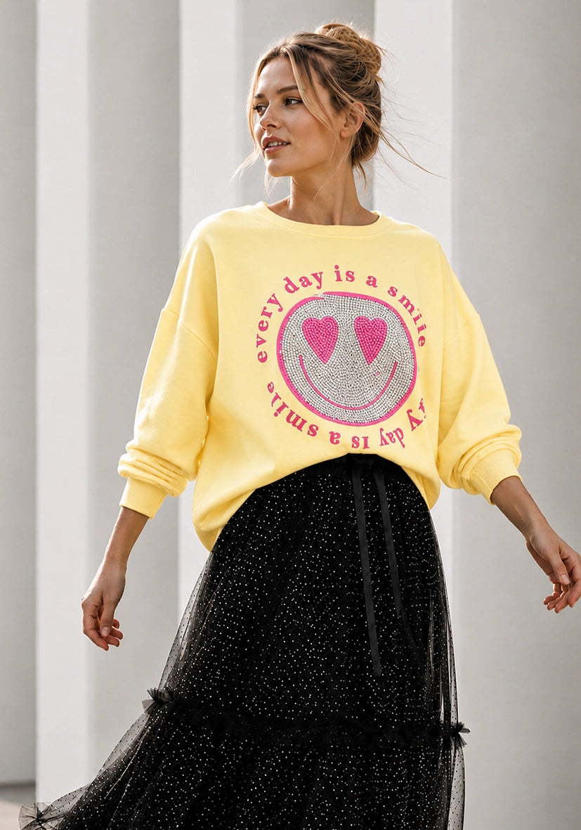 Roundneck Everday is a smile - yellow