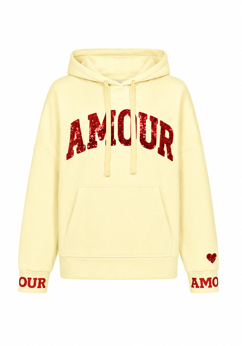 Hoodie AMOUR - butteryellow