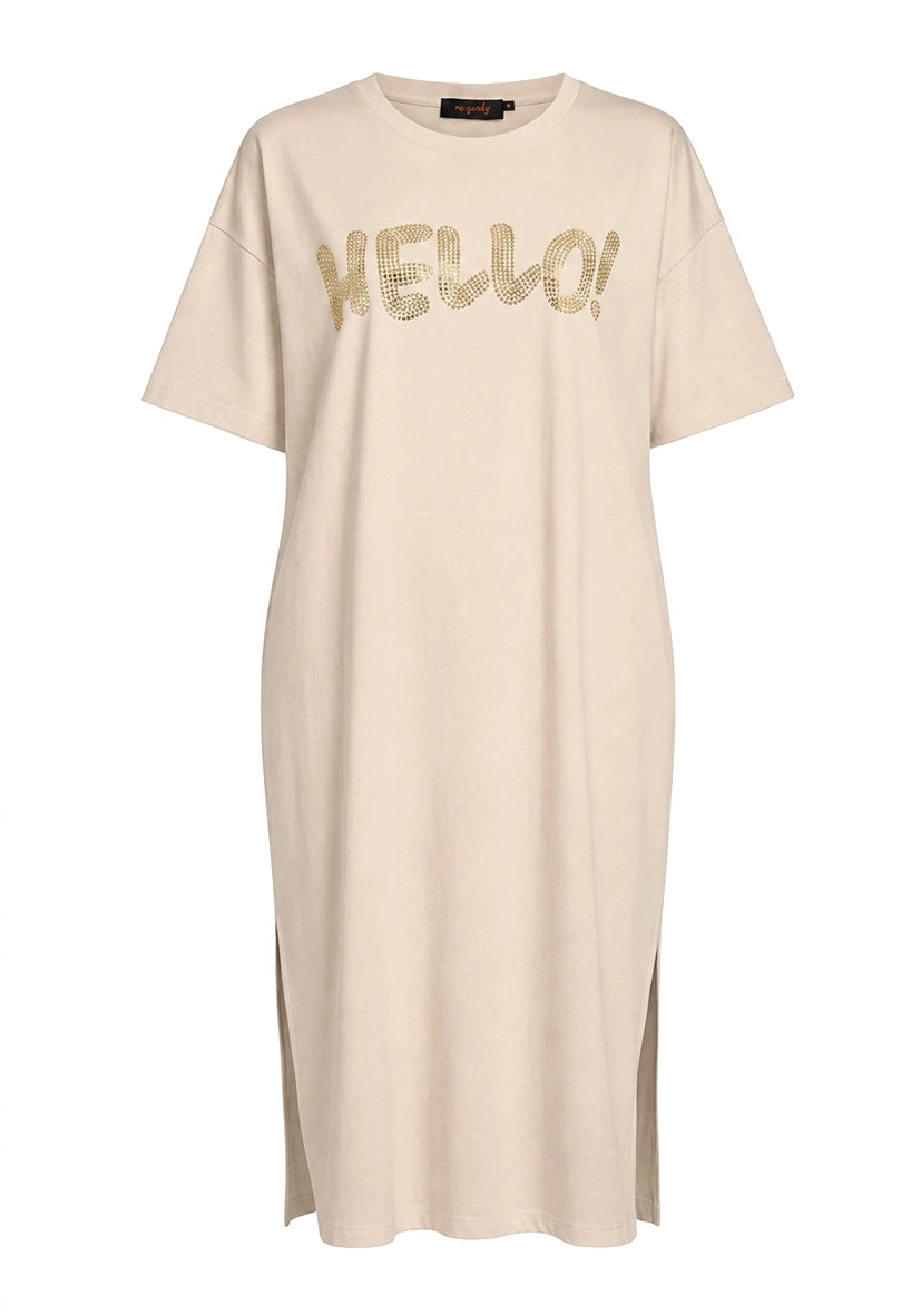 T-Shirt Dress Hello Again! - weiß