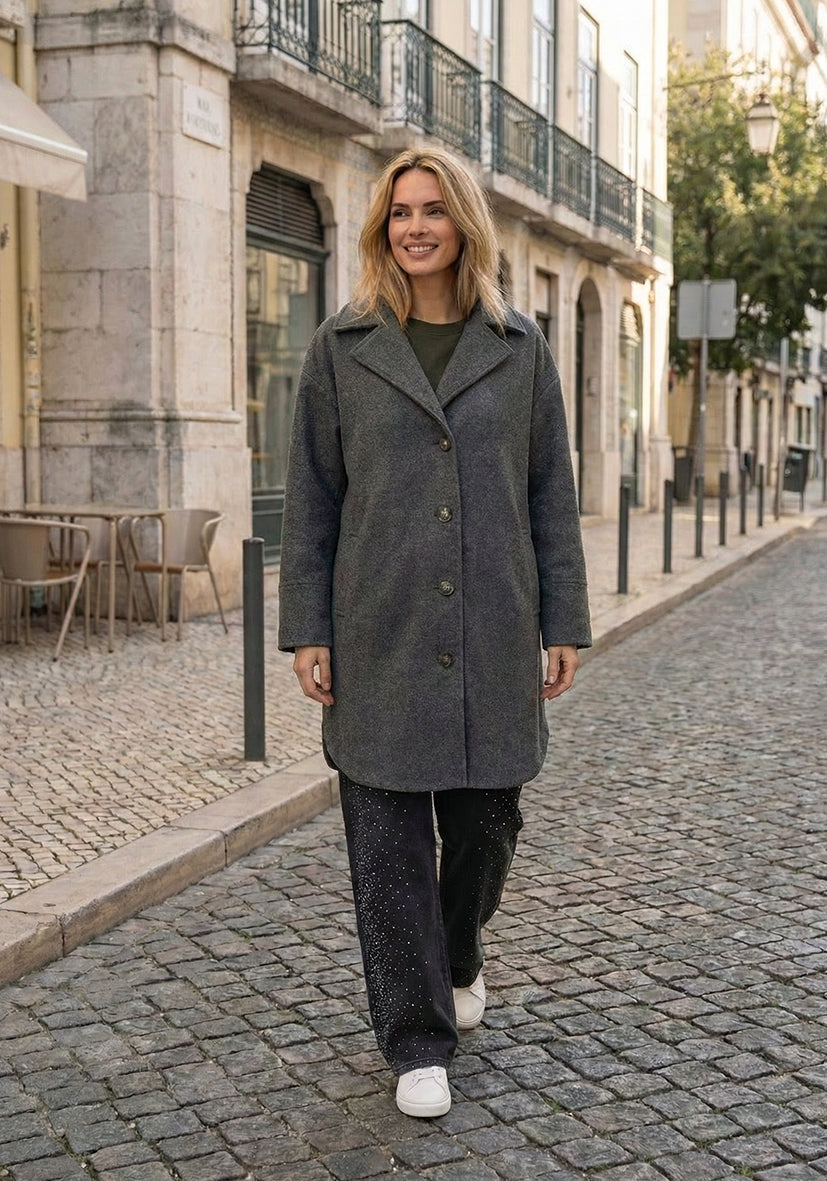 Short Coat Smile & Glow - grau