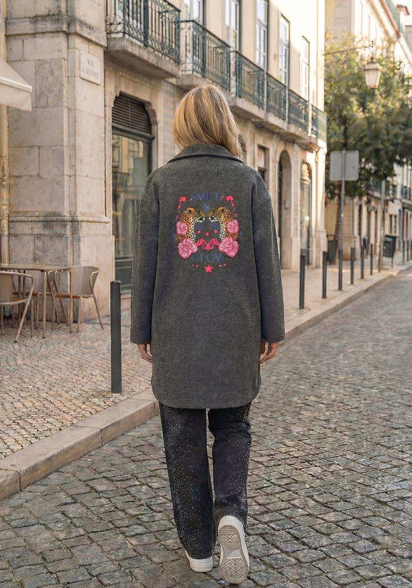 Short Coat Smile & Glow - grau