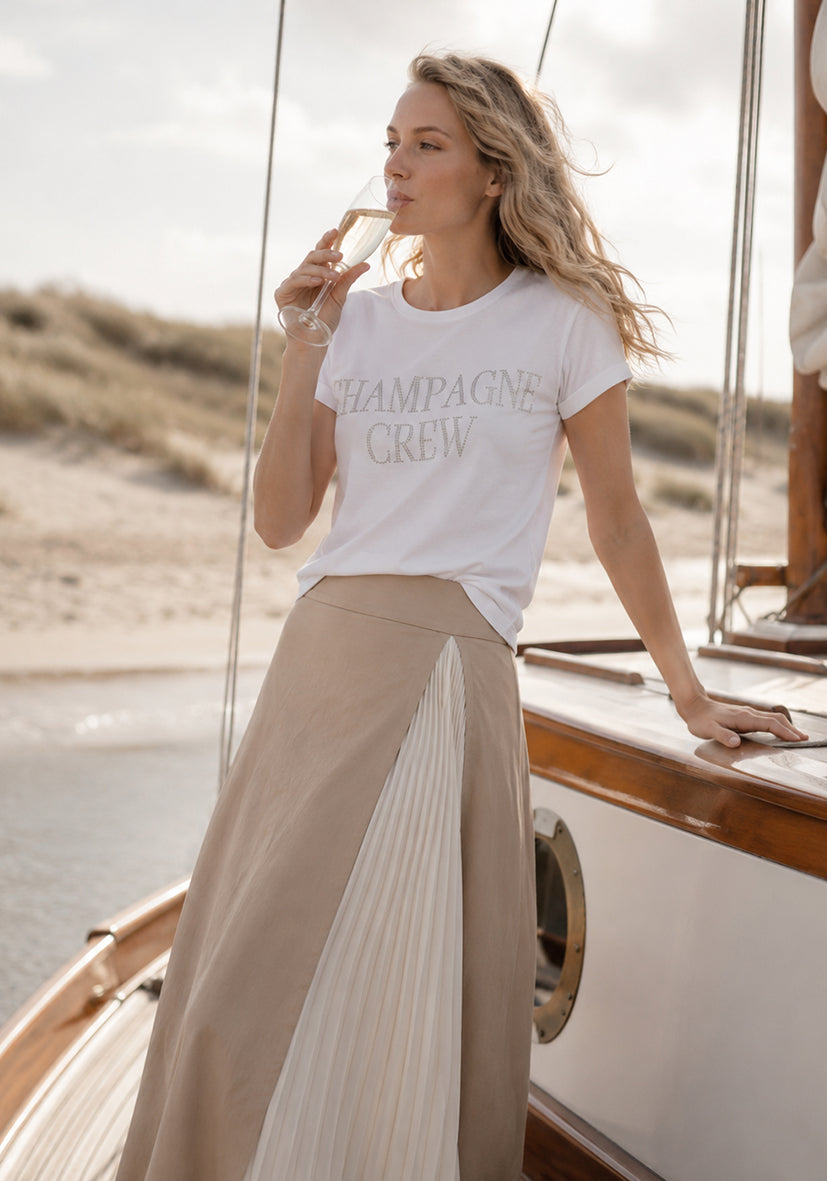 T-Shirt Champagne Crew - white