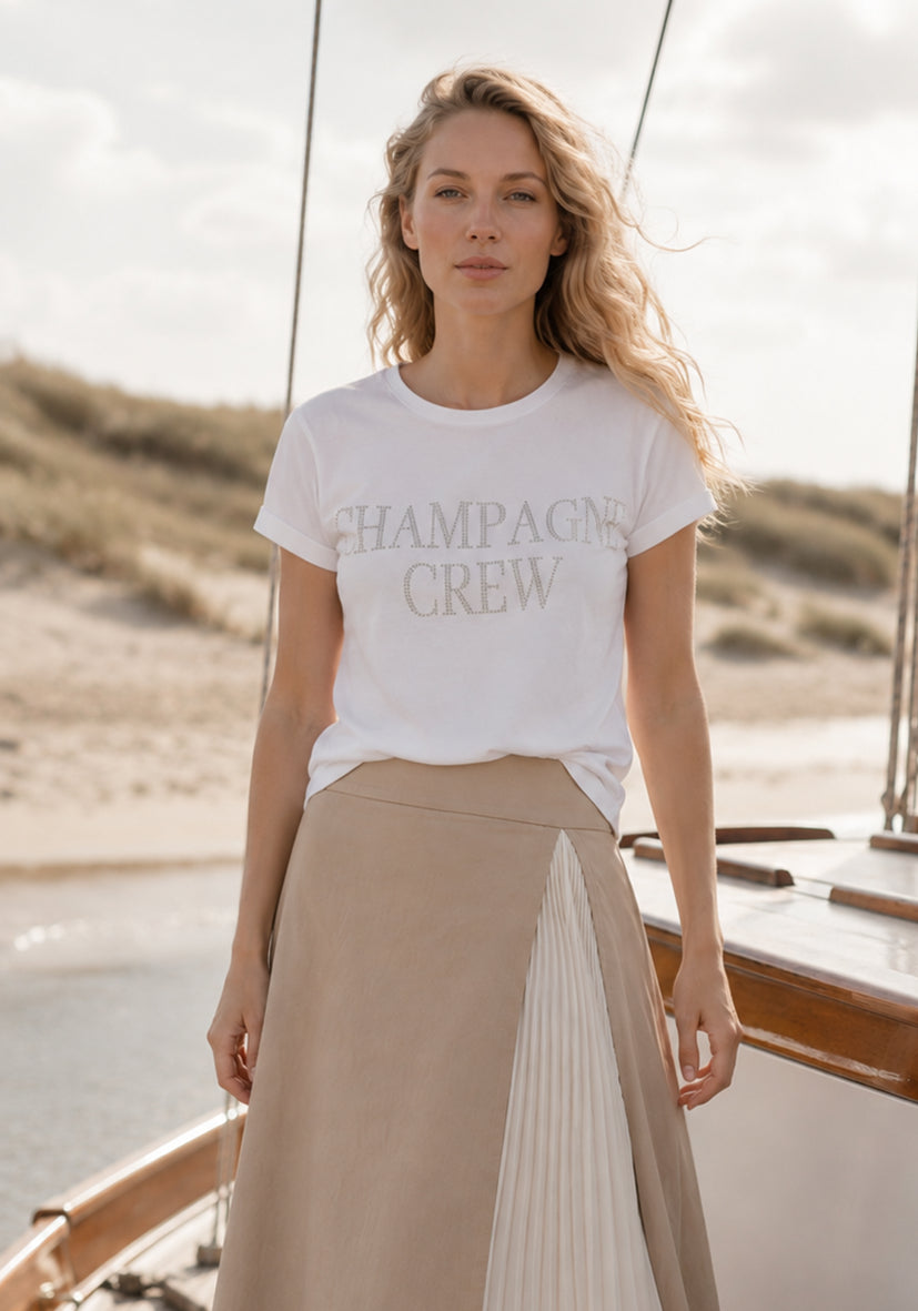 T-Shirt Champagne Crew - white