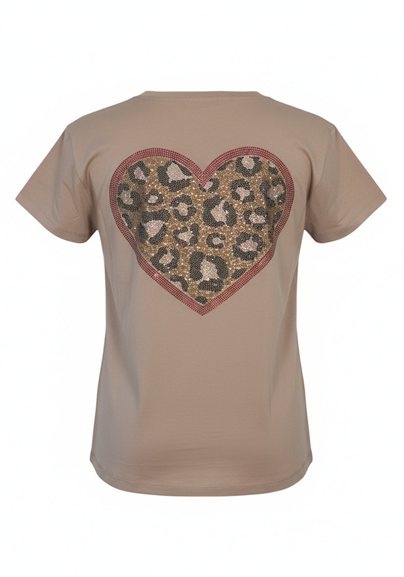 T-Shirt XO Leo Hearts - sand/multicolor