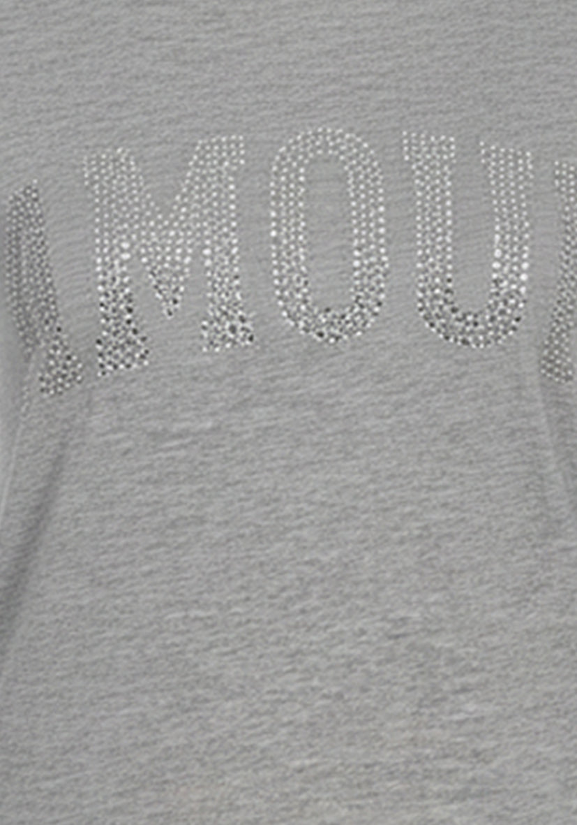 T-Shirt Roundneck Amour - grau