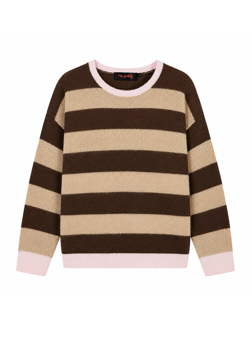 Knit Sweater Stripes - braun
