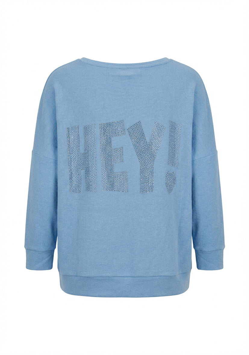 Soft Sweater HEY! - hellblau