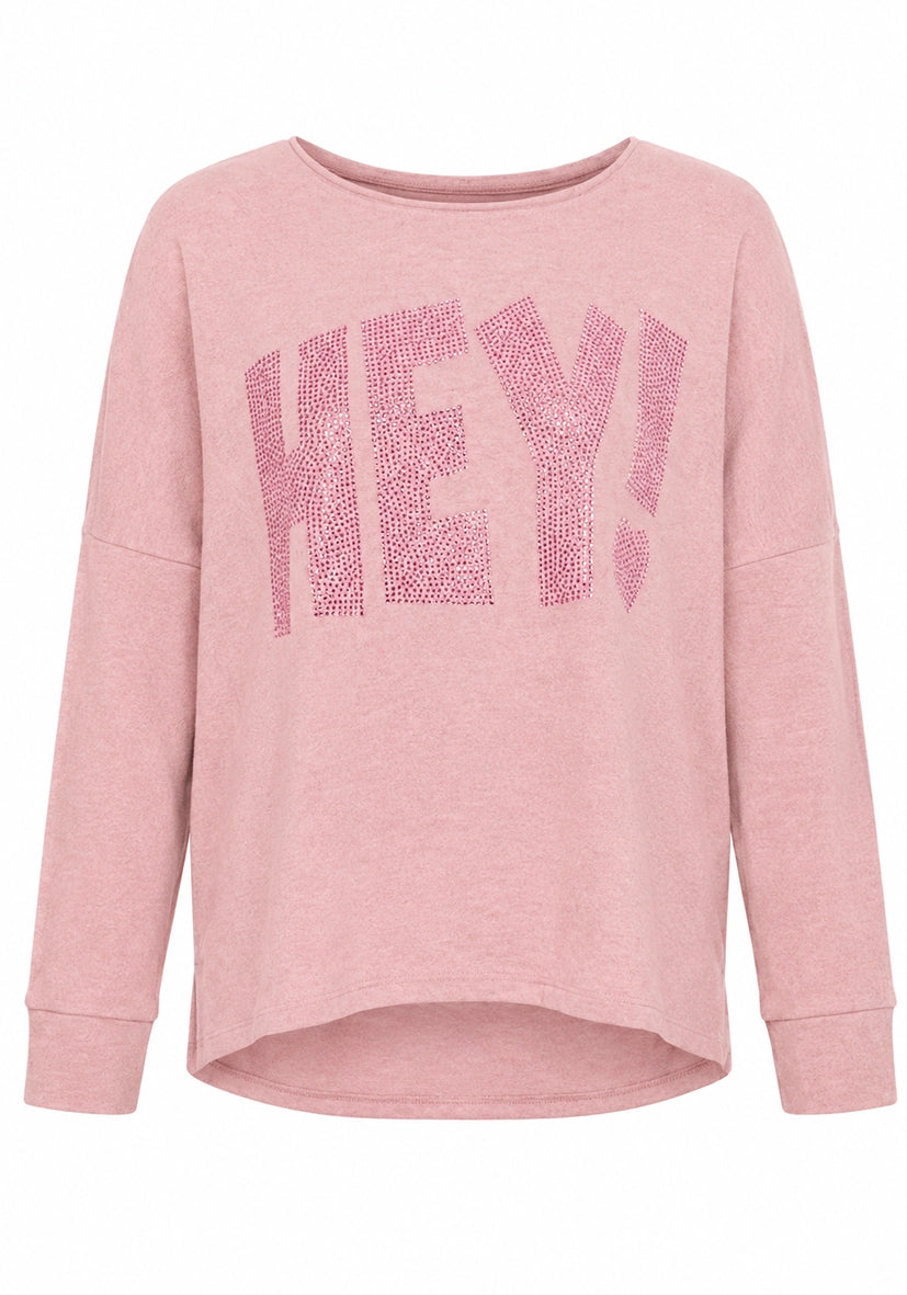 Soft Sweater HEY! - rosé