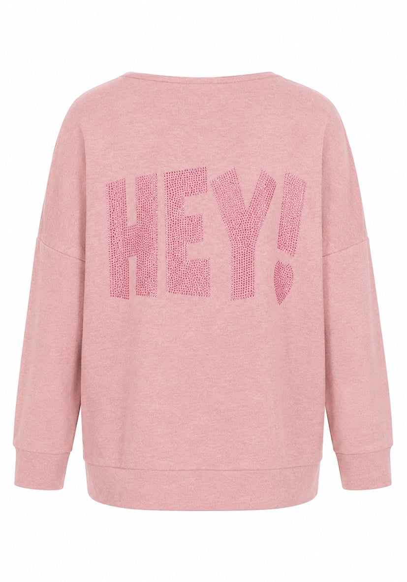 Soft Sweater HEY! - rosé